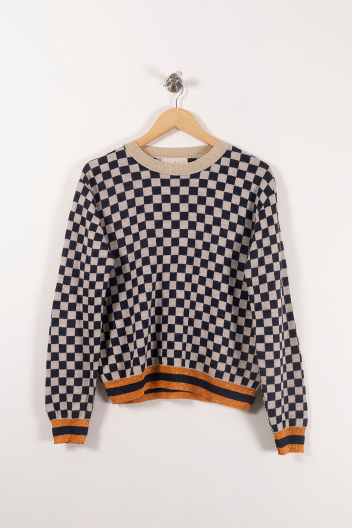 Pull Noir et Beige - Taille XL/42 de la marque Imprevu | PARAD92124 - Vendu par Paradigme - Image 2
