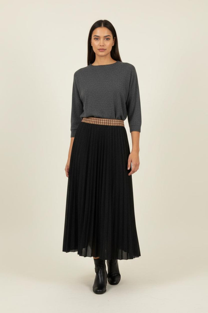 Jupe Plissée Noire - Taille M/38 de la marque Imprevu | PARAD92126 - Vendu par Paradigme - Image 1