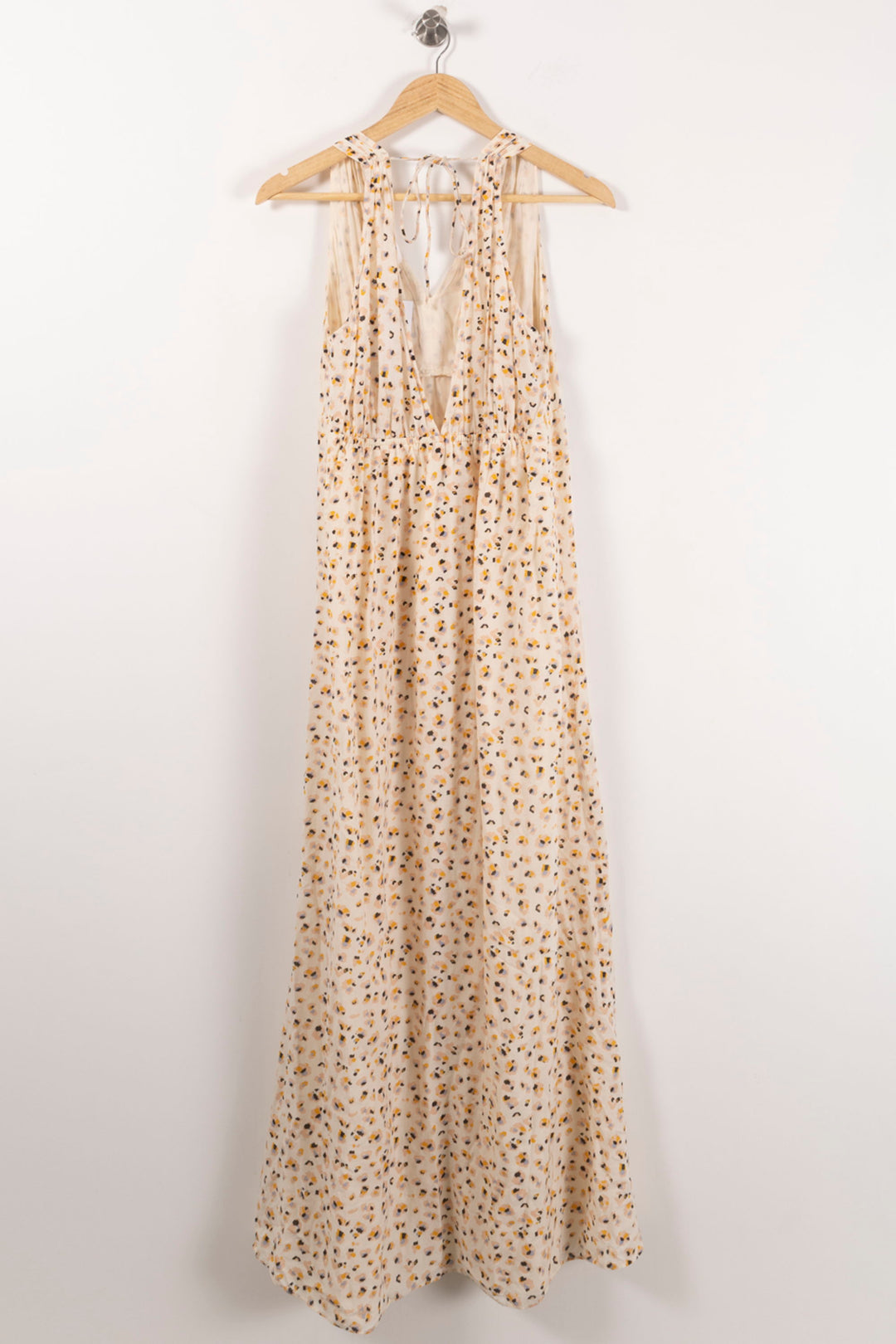 Robe Longue Beige à Motifs Jaune et Noir - Taille L/40 de la marque ba&sh | PARAD92129 - Vendu par Paradigme - Image 4
