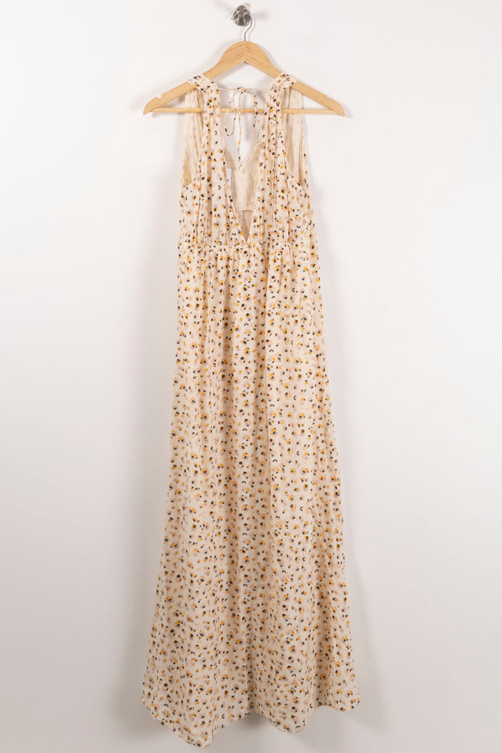 Robe Longue Beige à Motifs Jaune et Noir - Taille L/40 de la marque ba&sh | PARAD92129 - Vendu par Paradigme - Image 4