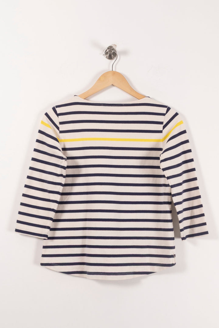 Marinière Blanc Marine et Jaune - Taille XS/34 de la marque Comptoir des Cotonniers | PARAD92135 - Vendu par Paradigme - Image 4