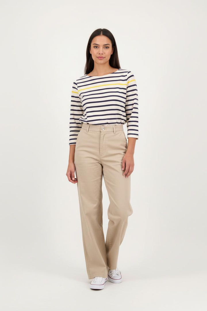 Marinière Blanc Marine et Jaune - Taille XS/34 de la marque Comptoir des Cotonniers | PARAD92135 - Vendu par Paradigme - Image 1