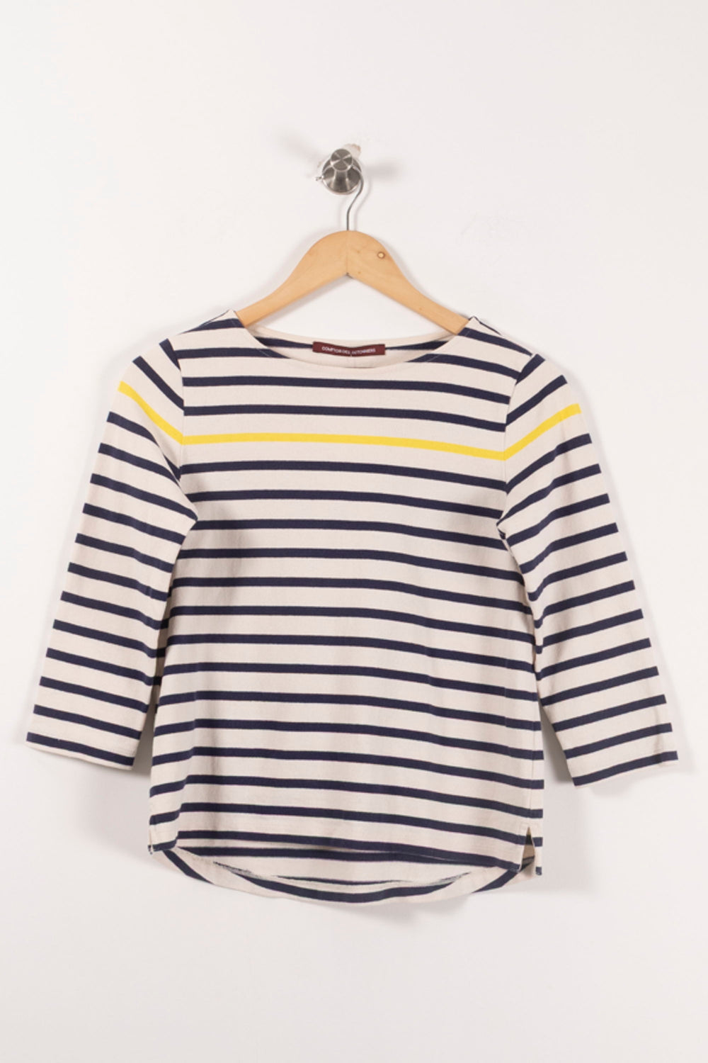Marinière Blanc Marine et Jaune - Taille XS/34 de la marque Comptoir des Cotonniers | PARAD92135 - Vendu par Paradigme - Image 2
