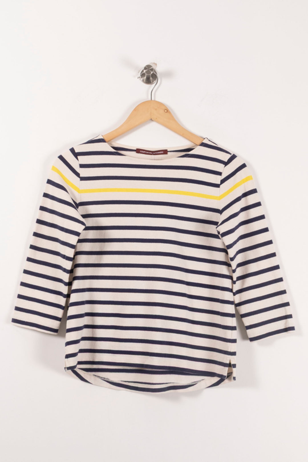 Marinière Blanc Marine et Jaune - Taille XS/34 de la marque Comptoir des Cotonniers | PARAD92135 - Vendu par Paradigme - Image 2