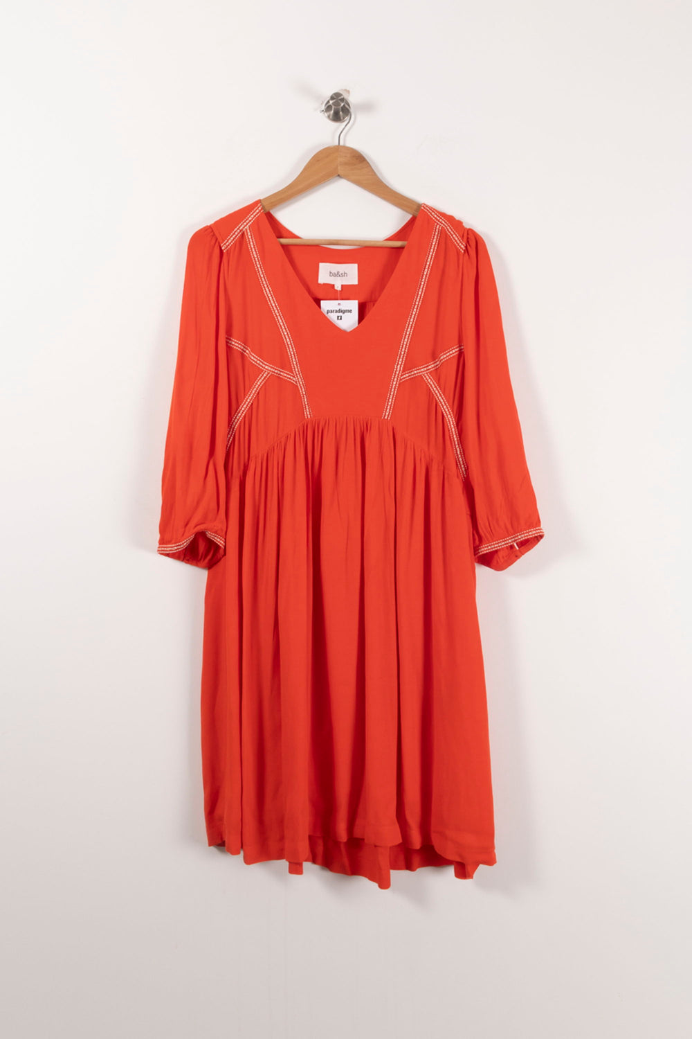 Robe Midi Orange - Taille L/40 de la marque ba&sh | PARAD92137 - Vendu par Paradigme - Image 2