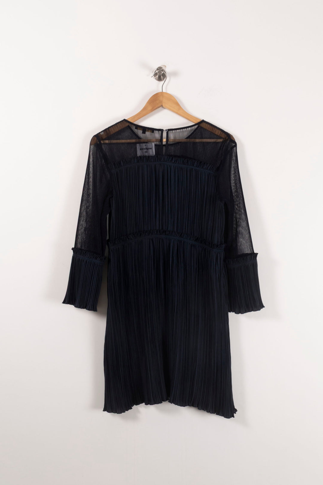 Robe Plissée Noire - Taille L/40 de la marque Maje | PARAD92138 - Vendu par Paradigme - Image 4