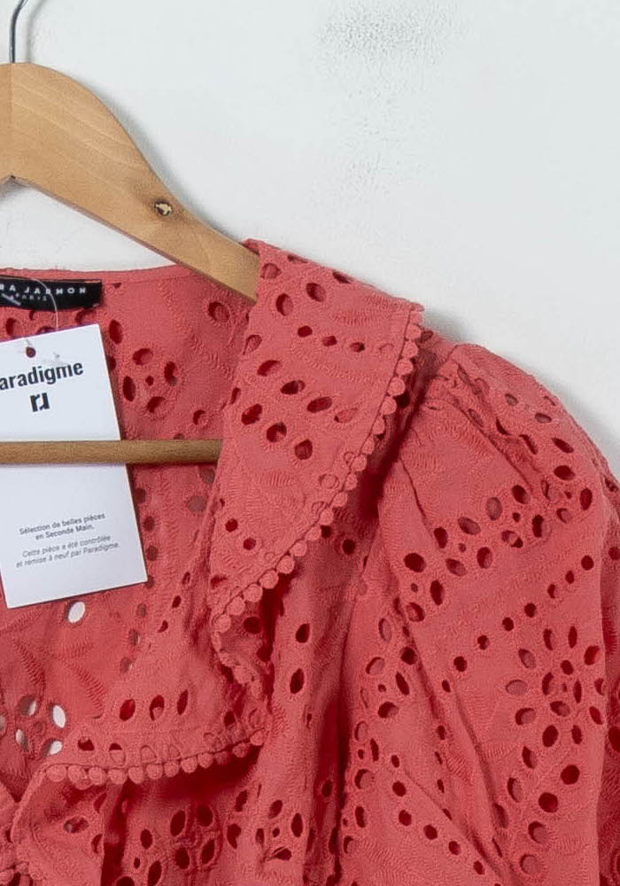 Blouse Rouge - Taille XS/34 de la marque Tara Jarmon | PARAD92140 - Vendu par Paradigme - Image 3