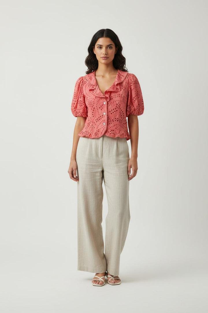 Blouse Rouge - Taille XS/34 de la marque Tara Jarmon | PARAD92140 - Vendu par Paradigme - Image 1