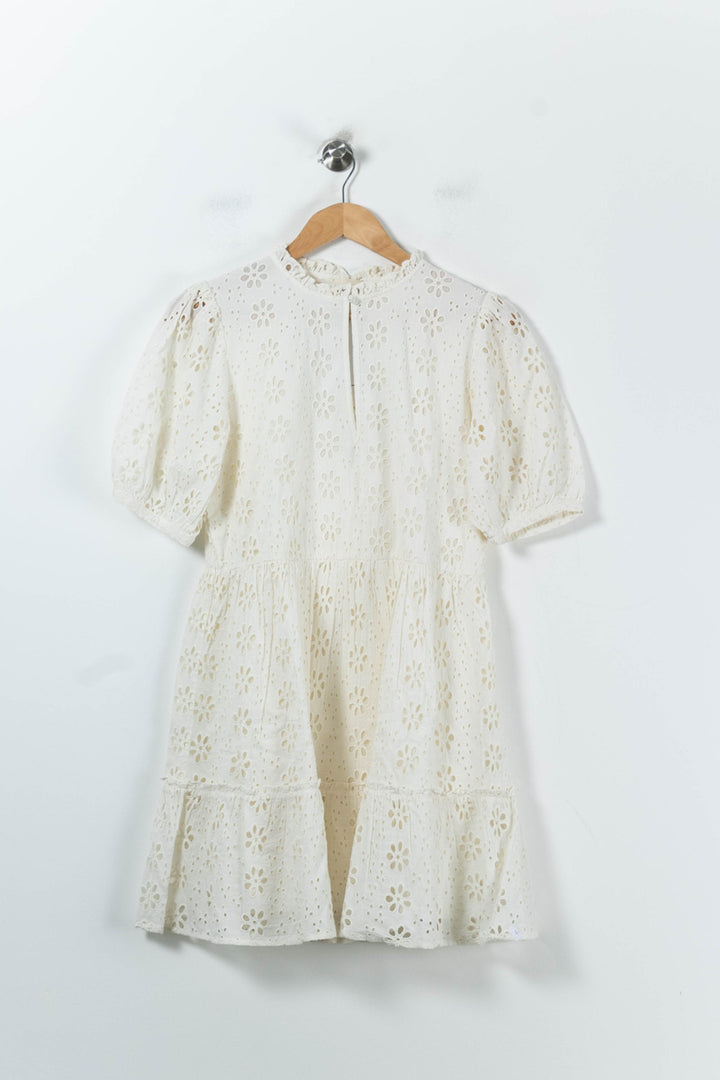 Robe Brodée Blanche - Taille L/40 de la marque Petite Mendigote | PARAD92153 - Vendu par Paradigme - Image 2
