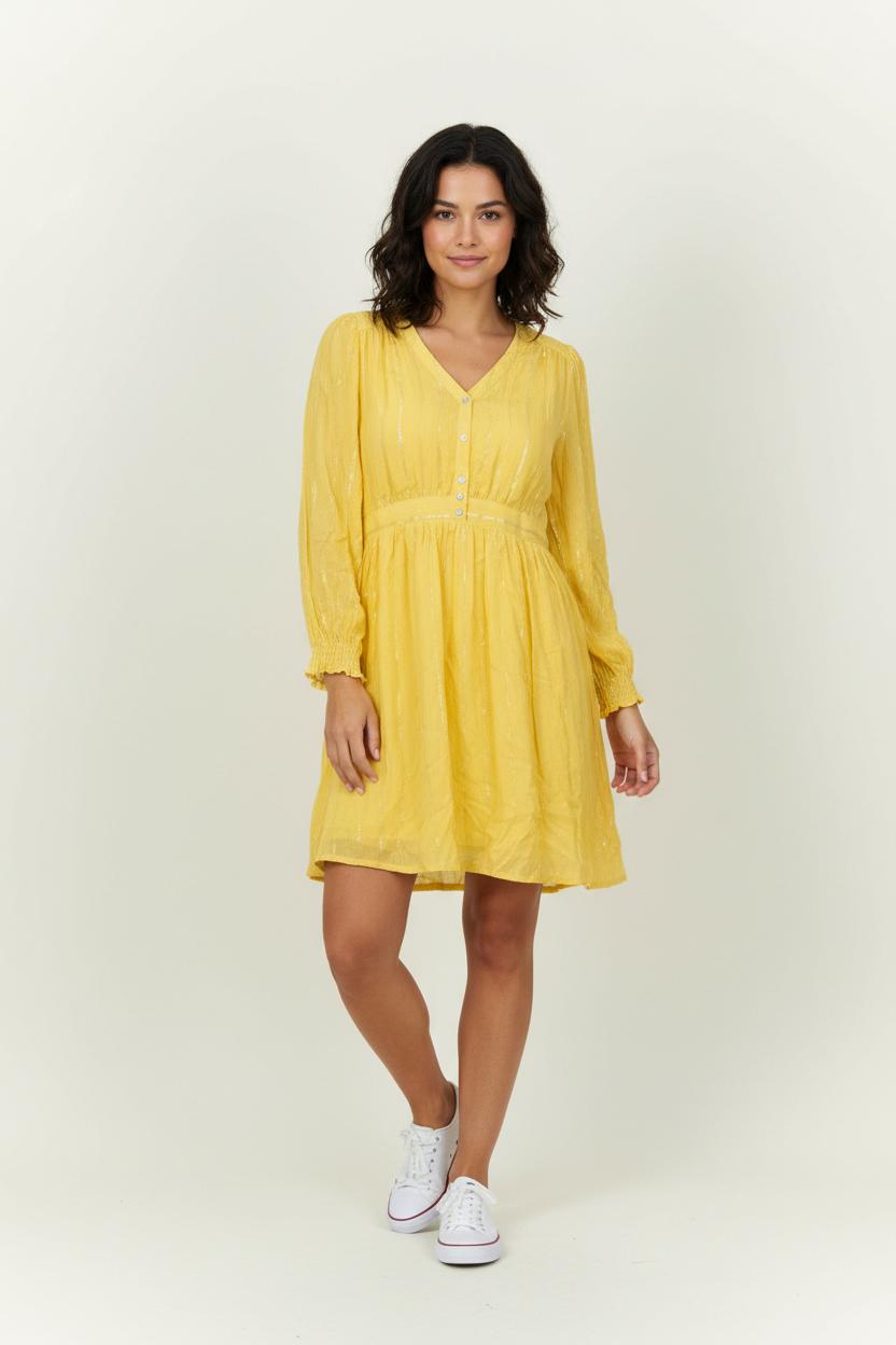 Robe Courte Jaune - Taille L/40 de la marque Karl Marc John | PARAD92154 - Vendu par Paradigme - Image 1