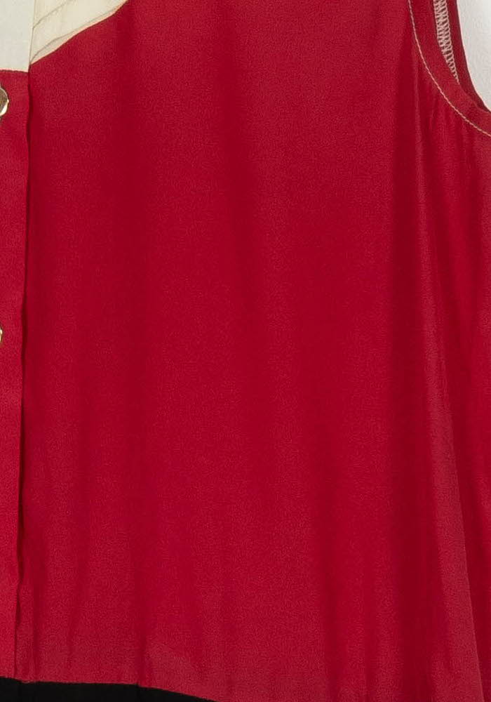 Robe Sans Manches Écrue Rouge et Noire - Taille S/36 de la marque Karl Marc John | PARAD92159 - Vendu par Paradigme - Image 3