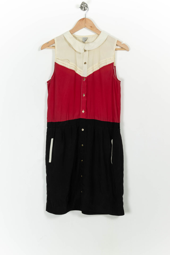 Robe Sans Manches Écrue Rouge et Noire - Taille S/36 de la marque Karl Marc John | PARAD92159 - Vendu par Paradigme - Image 2