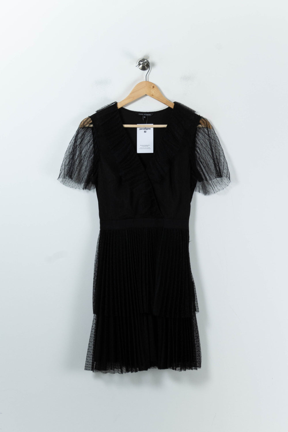 Robe Courte Noire - Taille M/38 de la marque Tara Jarmon | PARAD92167 - Vendu par Paradigme - Image 2