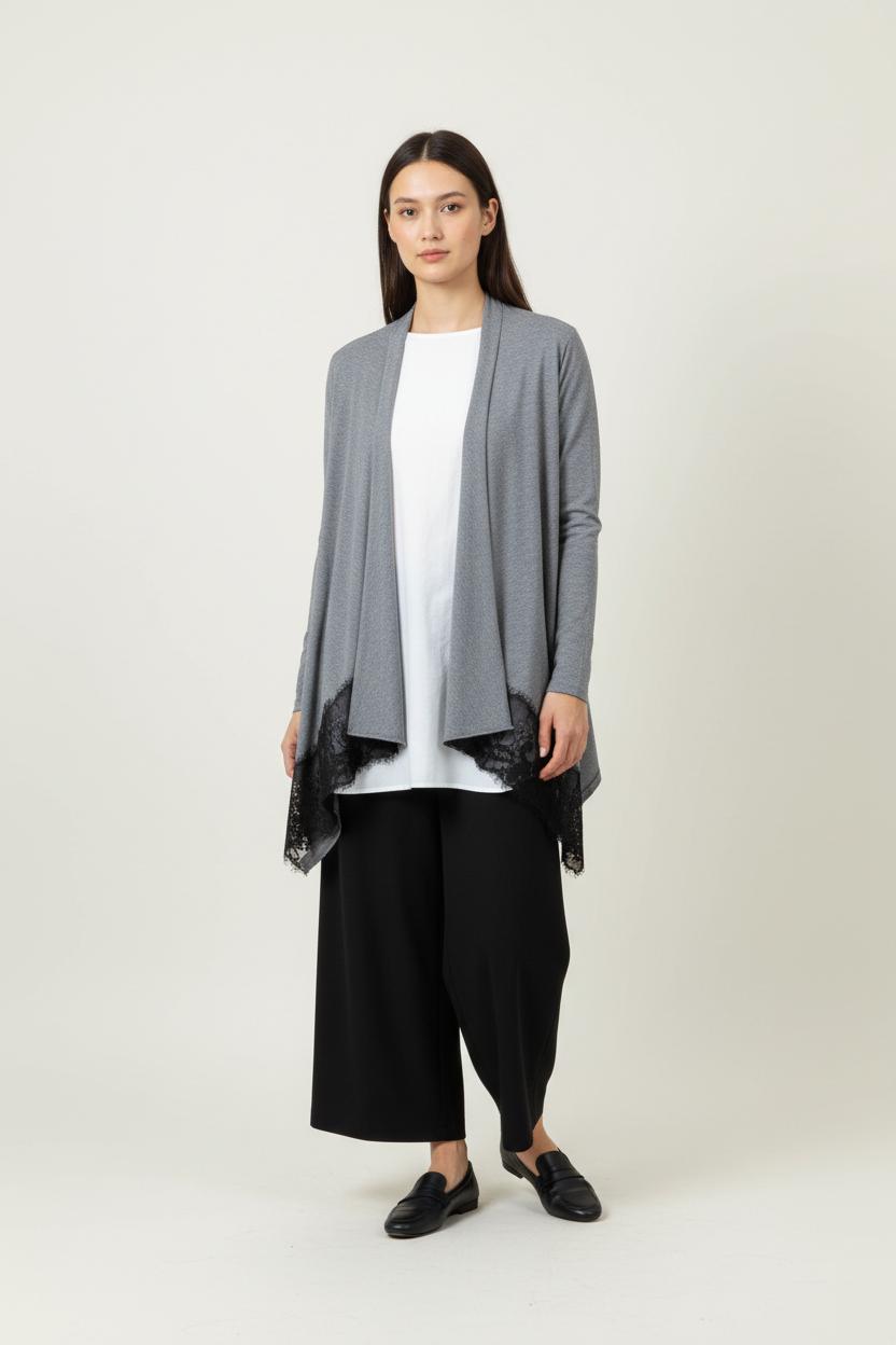 Cardigan Gris - Taille L/40 de la marque La Fée Maraboutée | PARAD92175 - Vendu par Paradigme - Image 1