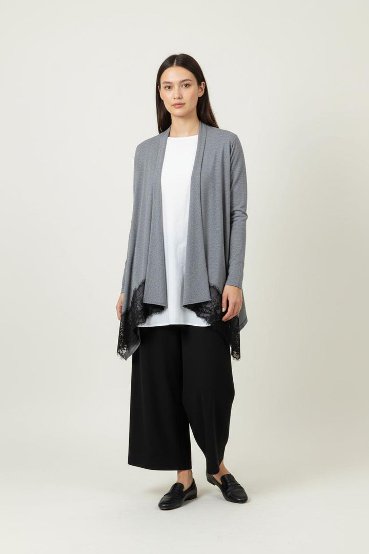 Cardigan Gris - Taille L/40 de la marque La Fée Maraboutée | PARAD92175 - Vendu par Paradigme - Image 1