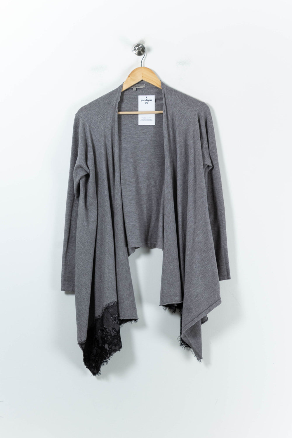 Cardigan Gris - Taille L/40 de la marque La Fée Maraboutée | PARAD92175 - Vendu par Paradigme - Image 2