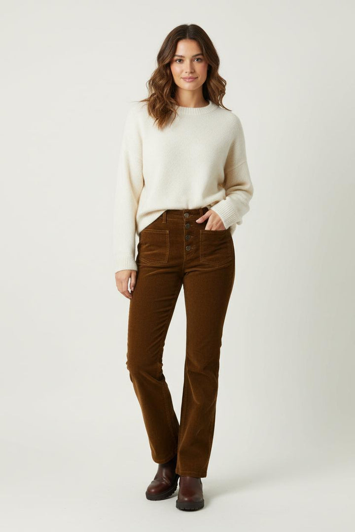 Pantalon en Velours Marron - Taille S/36 de la marque Maje | PARAD92181 - Vendu par Paradigme - Image 1