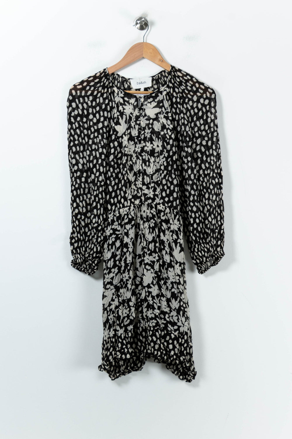 Robe Midi Noire et Blanche - Taille XS/34 de la marque ba&sh | PARAD92183 - Vendu par Paradigme - Image 2