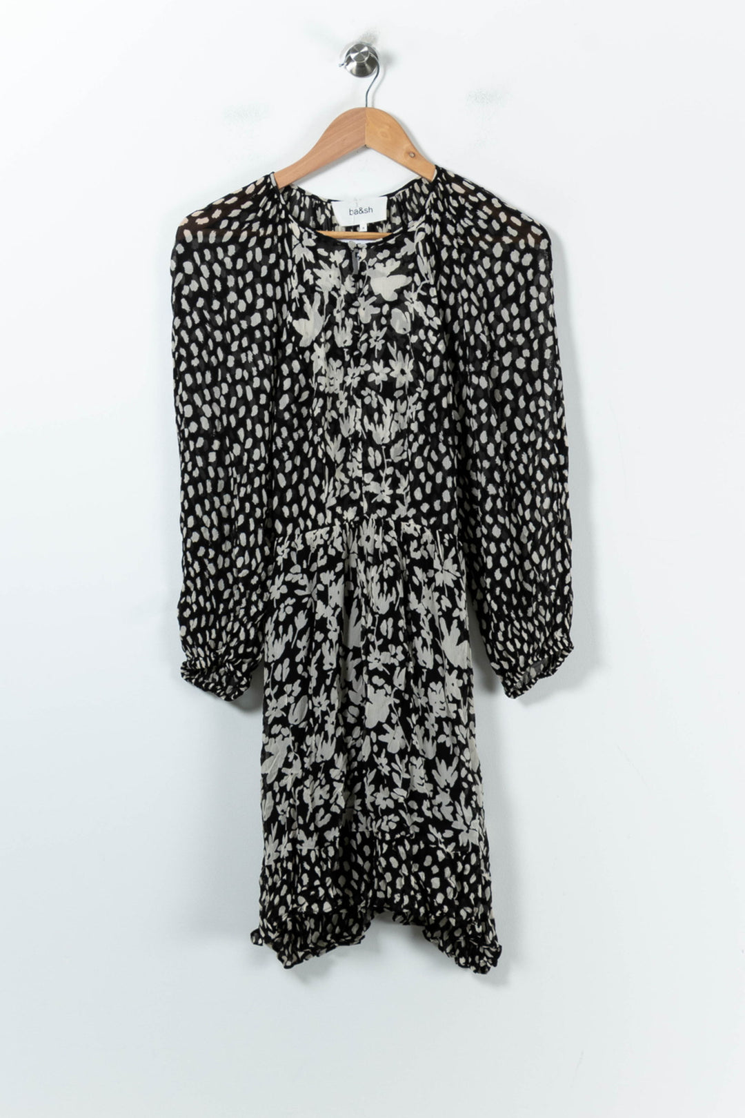 Robe Midi Noire et Blanche - Taille XS/34 de la marque ba&sh | PARAD92183 - Vendu par Paradigme - Image 2