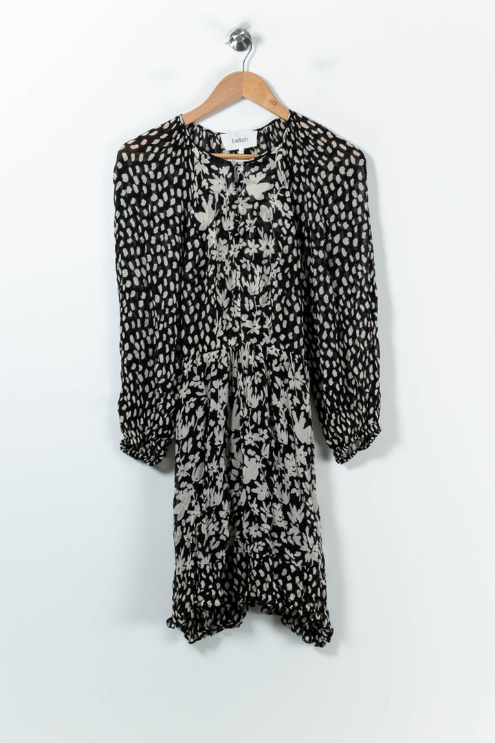 Robe Midi Noire et Blanche - Taille XS/34 de la marque ba&sh | PARAD92183 - Vendu par Paradigme - Image 2