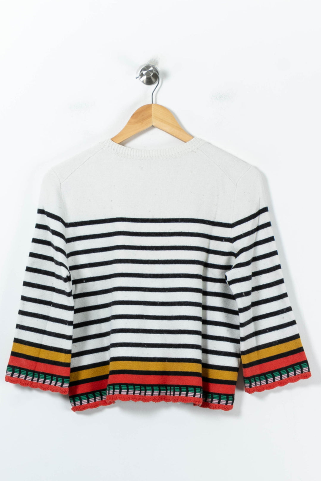 Pull Rayé Blanc et Noir - Taille M/38 de la marque Maje | PARAD92197 - Vendu par Paradigme - Image 4