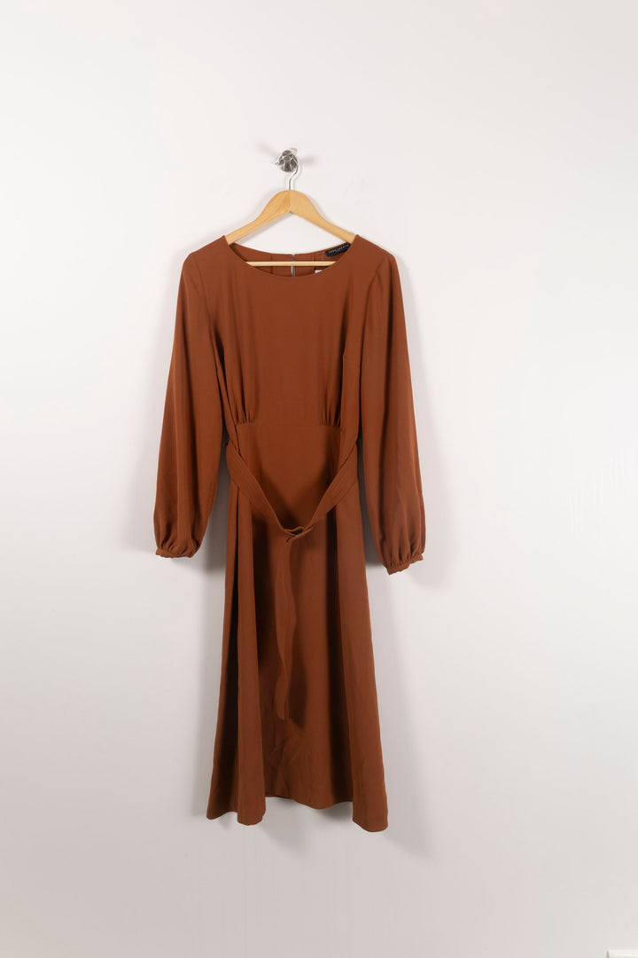 Robe Longue Marron - Taille XL/42 de la marque Tara Jarmon | PARAD92210 - Vendu par Paradigme - Image 2