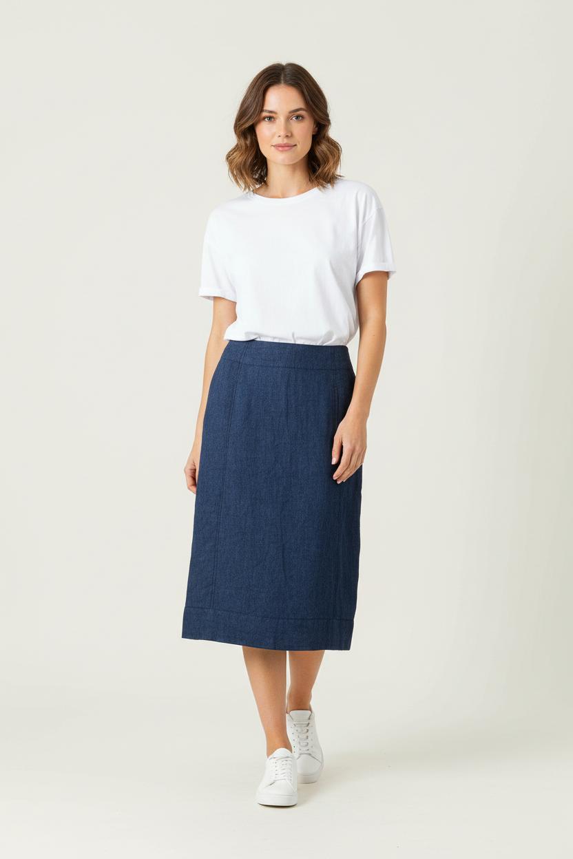 Jupe Midi Bleue - Taille L/40 de la marque Gerard Darel | PARAD92211 - Vendu par Paradigme - Image 1