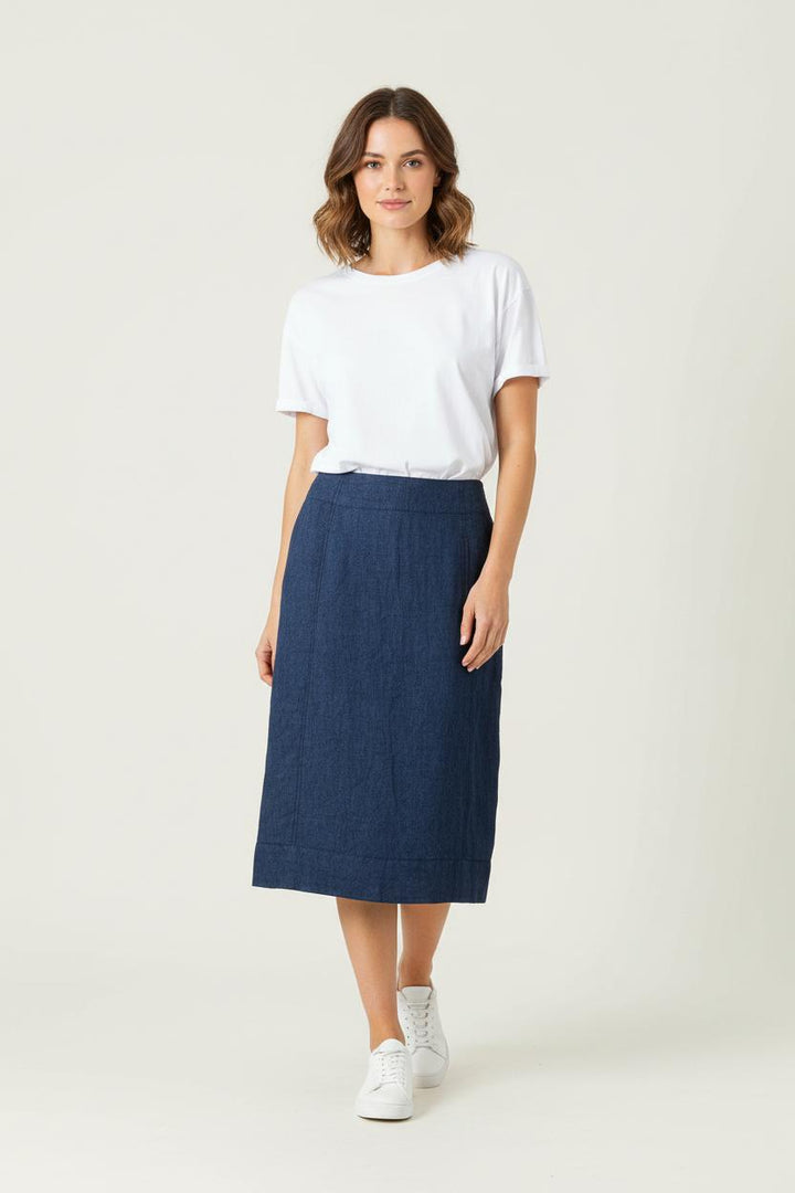 Jupe Midi Bleue - Taille L/40 de la marque Gerard Darel | PARAD92211 - Vendu par Paradigme - Image 1