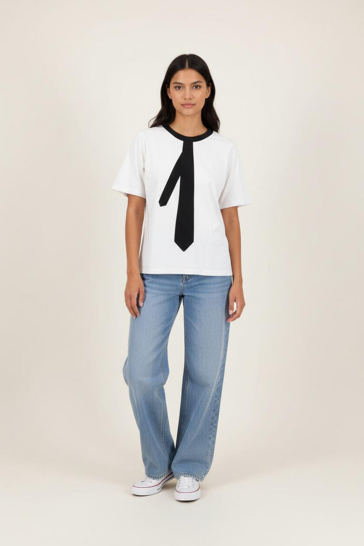 Tee-shirt Blanc et Noir - Taille S/36 de la marque Agnès b. | PARAD92216 - Vendu par Paradigme - Image 1