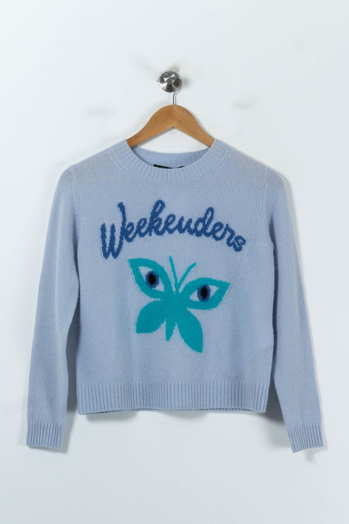 Pull Bleu - Taille S/36 de la marque Weekend Max Mara | PARAD92232 - Vendu par Paradigme - Image 2