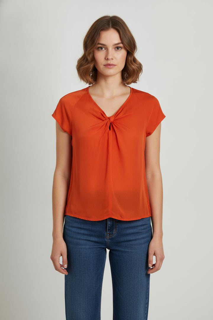 Blouse Orange - Taille XS/34 de la marque IKKS | PARAD92248 - Vendu par Paradigme - Image 1