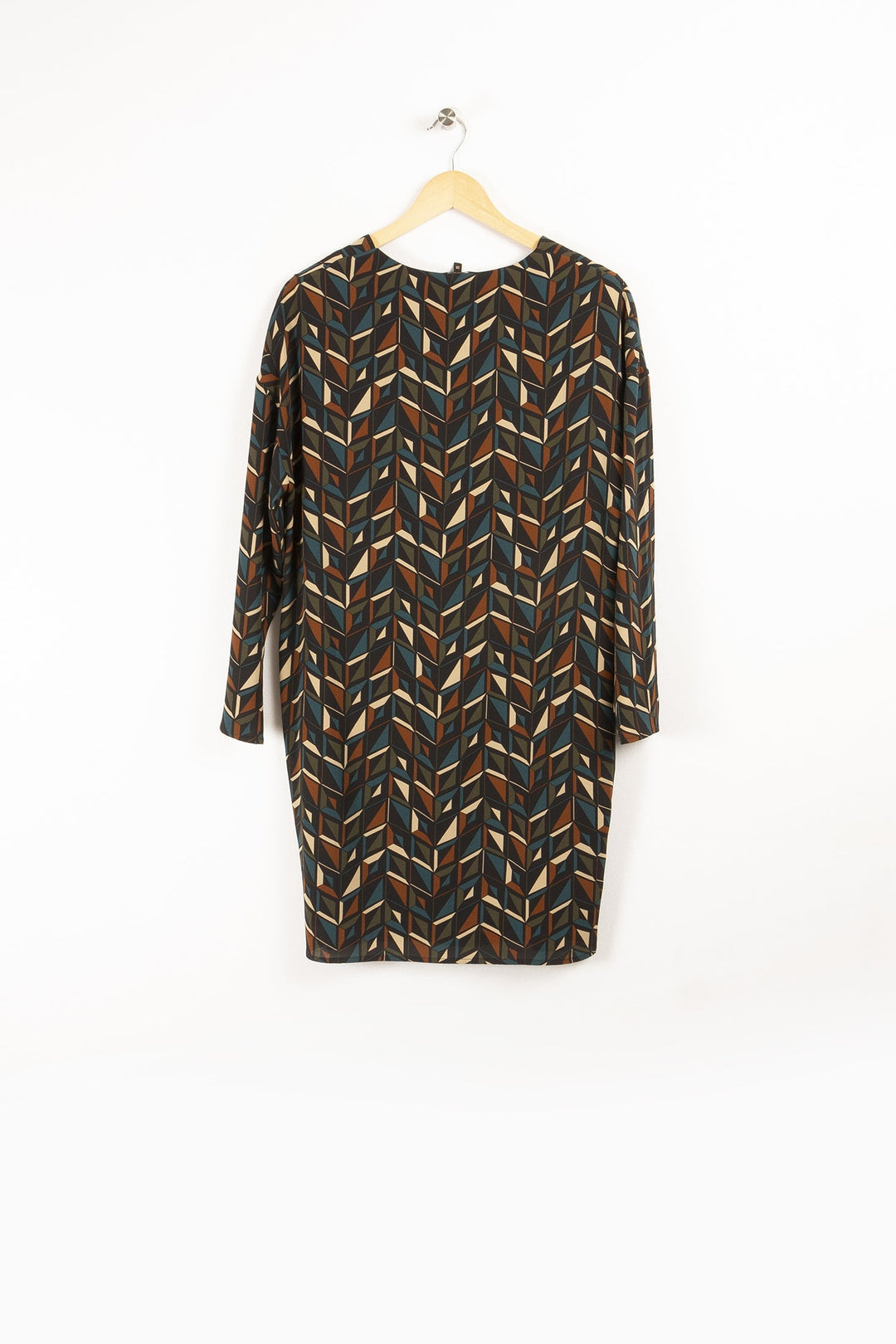 Robe midi noire et verte - M / 38