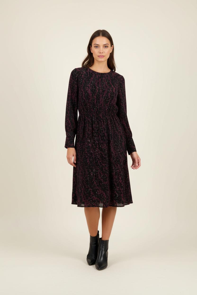 Robe Midi Noire et Rouge - Taille M/38 de la marque Gerard Darel | PARAD92266 - Vendu par Paradigme - Image 1
