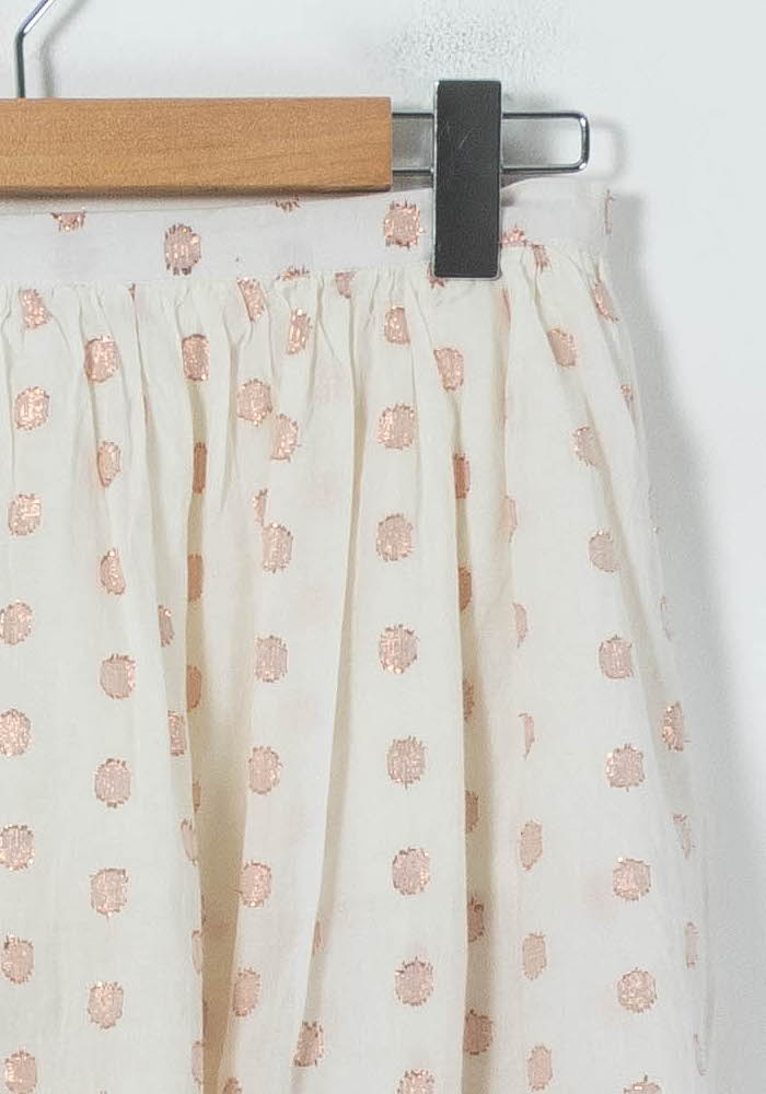 Jupe Volantée Blanche et Dorée - Taille M/38 de la marque Garance Paris | PARAD92267 - Vendu par Paradigme - Image 3