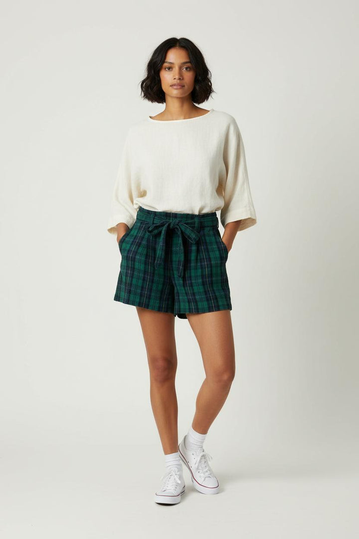 Short à Carreaux Bleu et Vert - Taille S/36 de la marque Sézane | PARAD92271 - Vendu par Paradigme - Image 1