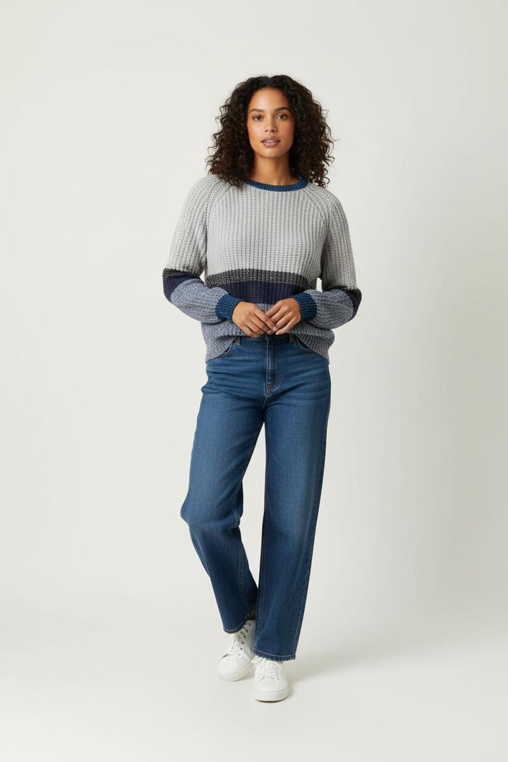 Pull Gris et Bleu - Taille M/38 de la marque Suncoo | PARAD92272 - Vendu par Paradigme - Image 1