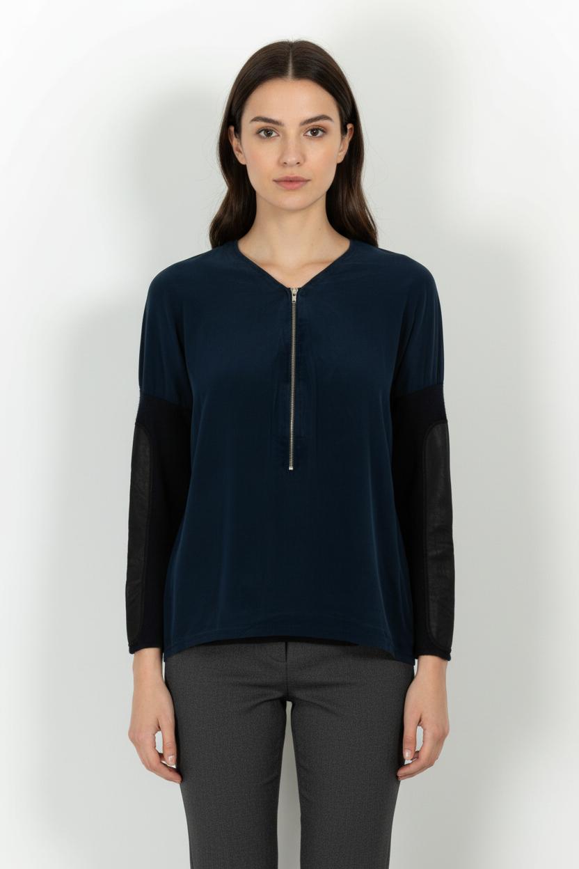 Pull Bleu et Noir - Taille M/38 de la marque The Kooples | PARAD92273 - Vendu par Paradigme - Image 1