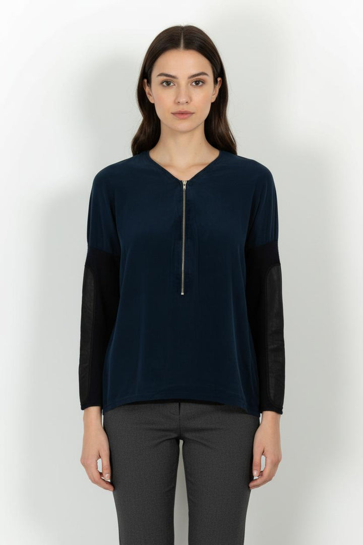 Pull Bleu et Noir - Taille M/38 de la marque The Kooples | PARAD92273 - Vendu par Paradigme - Image 1