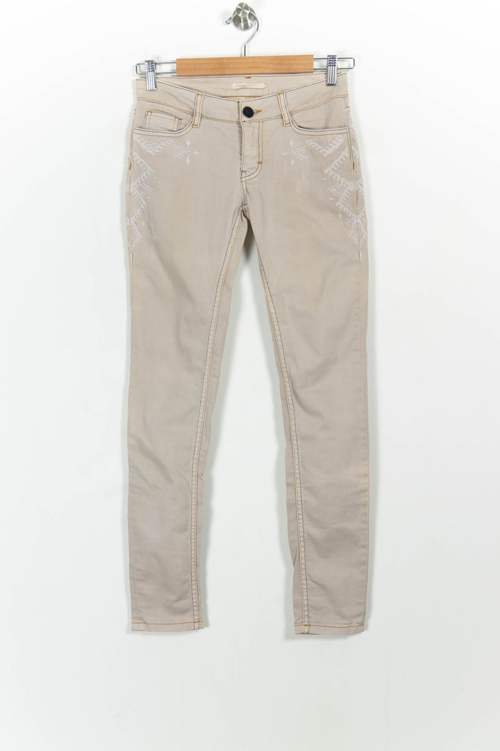 Jean Beige - Taille XS/34 de la marque Maje | PARAD92287 - Vendu par Paradigme - Image 2