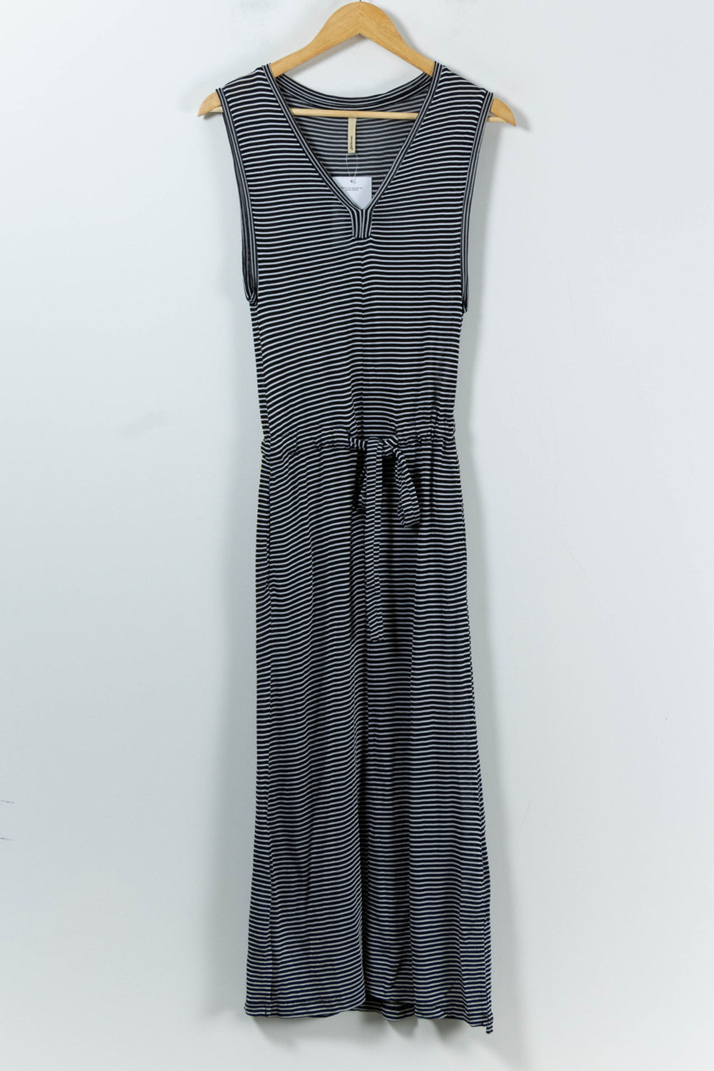 Robe Longue Grise à Rayures Blanches - Taille S/36 de la marque Bellerose | PARAD92289 - Vendu par Paradigme - Image 2