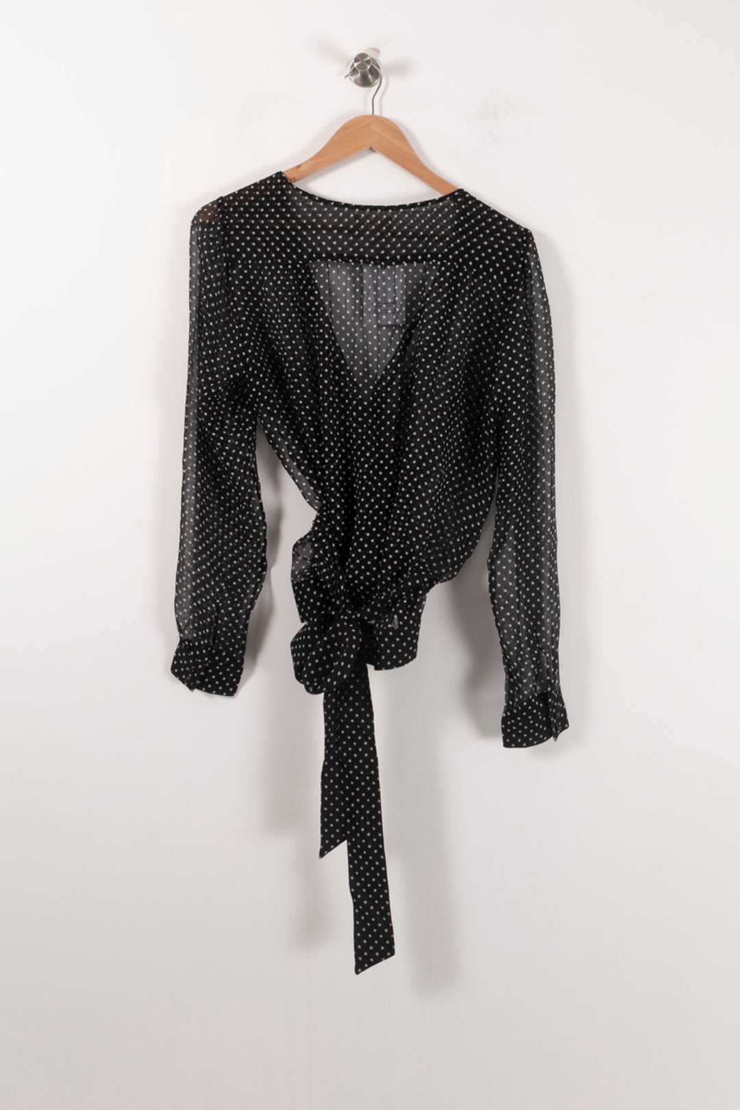 Blouse Noire à Pois Blancs - Taille XL/42 de la marque Sézane | PARAD92297 - Vendu par Paradigme - Image 4