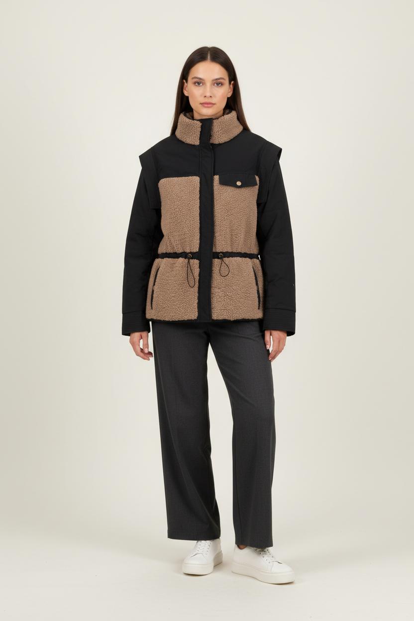 Veste Noire et Beige - Taille S/36 de la marque Bérénice | PARAD92303 - Vendu par Paradigme - Image 1