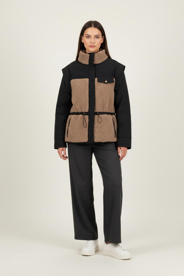 Veste Noire et Beige - Taille S/36 de la marque Bérénice | PARAD92303 - Vendu par Paradigme - Image 1