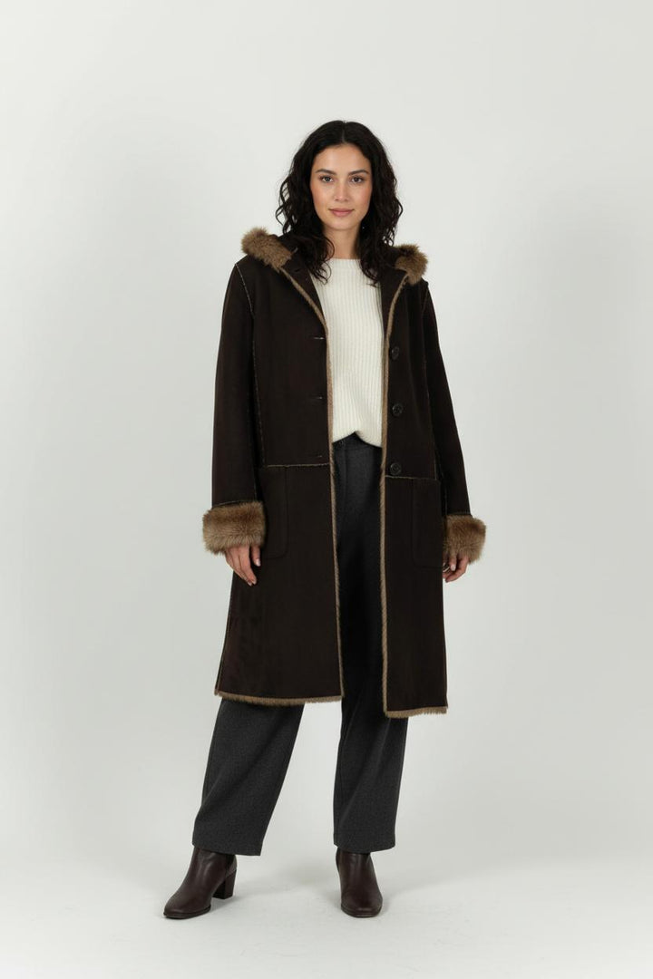 Manteau Marron - Taille M/38 de la marque Caroll | PARAD92304 - Vendu par Paradigme - Image 1