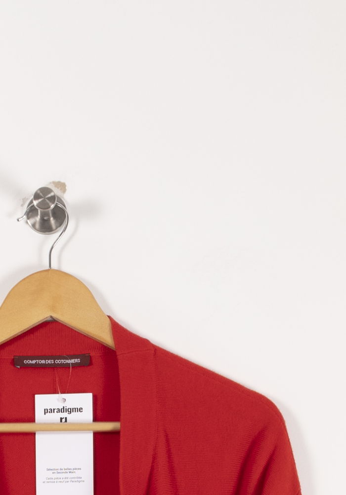 Cardigan Rouge - Taille S/36 de la marque Comptoir des Cotonniers | PARAD92307 - Vendu par Paradigme - Image 3