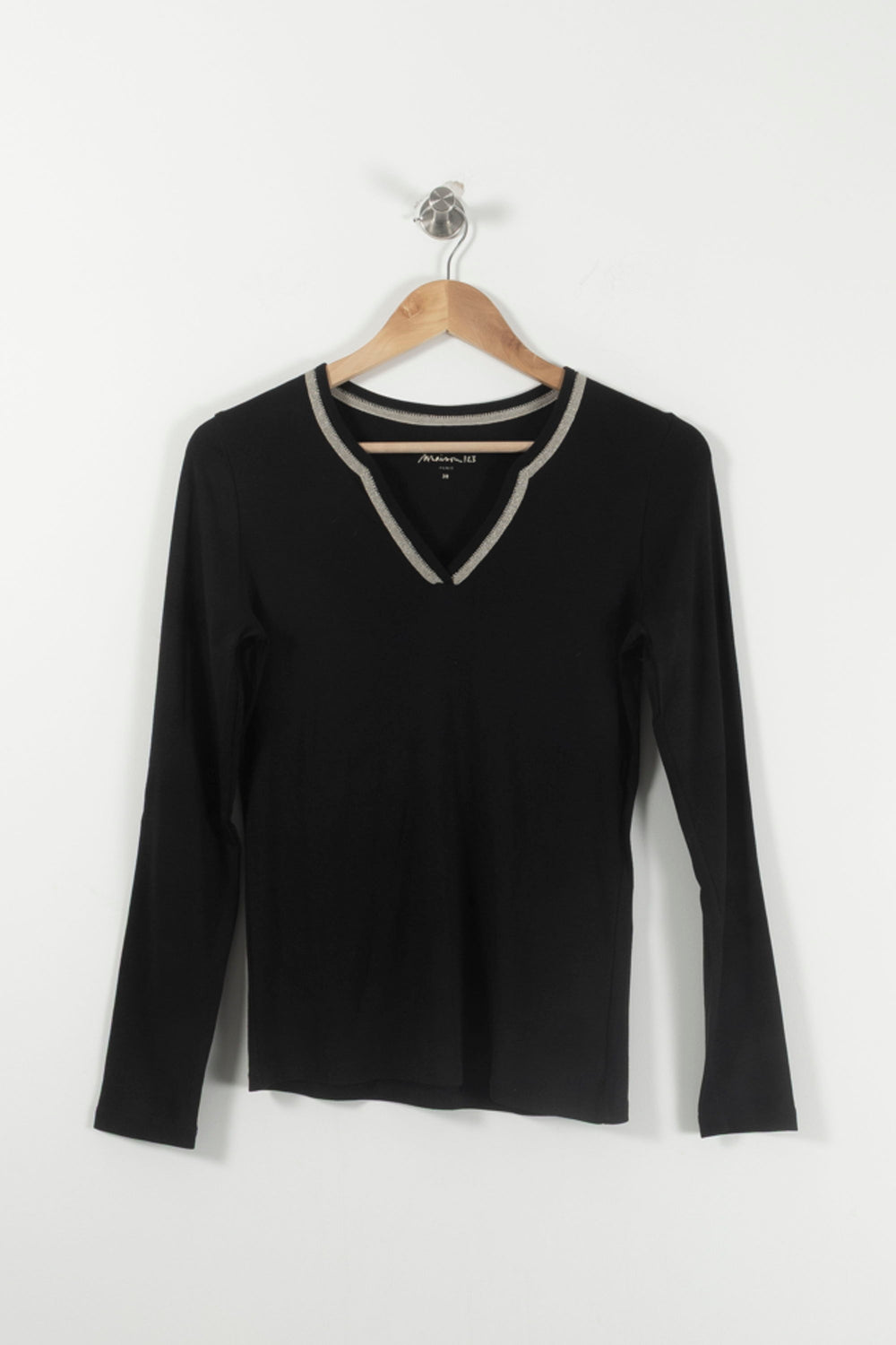 Pull Noir - Taille M/38 de la marque Maison 123 | PARAD92315 - Vendu par Paradigme - Image 2