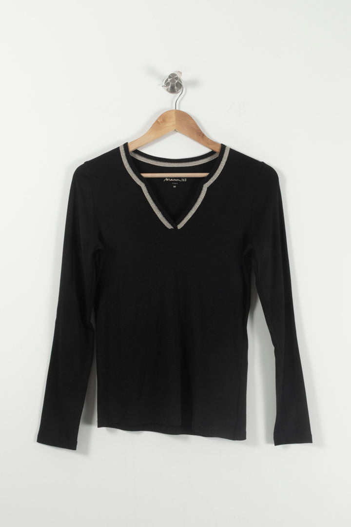 Pull Noir - Taille M/38 de la marque Maison 123 | PARAD92315 - Vendu par Paradigme - Image 2