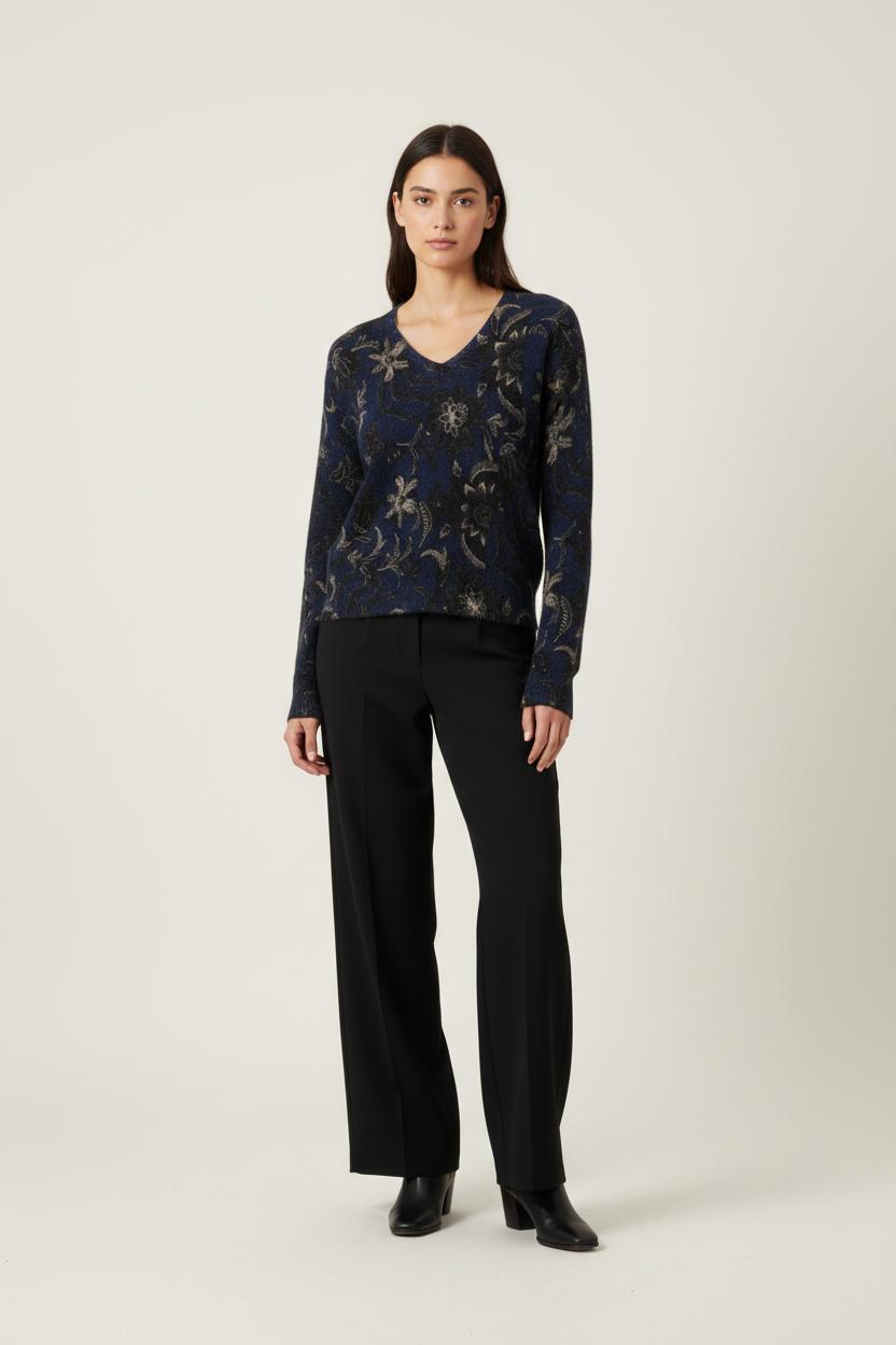 Pull Bleu et Noir - Taille S/36 de la marque IKKS | PARAD92318 - Vendu par Paradigme - Image 1