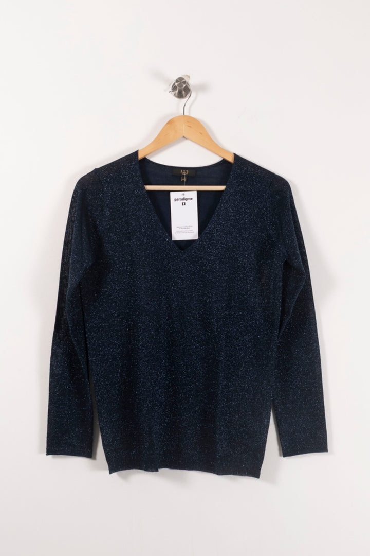 Pull Bleu - Taille S/36 de la marque Maison 123 | PARAD92319 - Vendu par Paradigme - Image 2