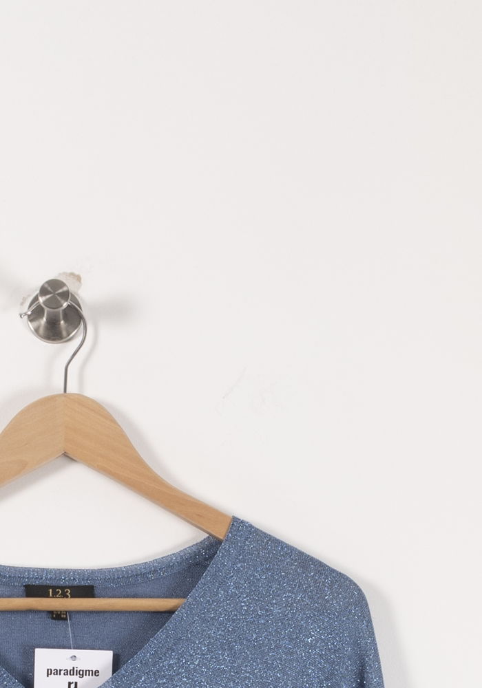 Pull Bleu - Taille S/36 de la marque Maison 123 | PARAD92320 - Vendu par Paradigme - Image 3